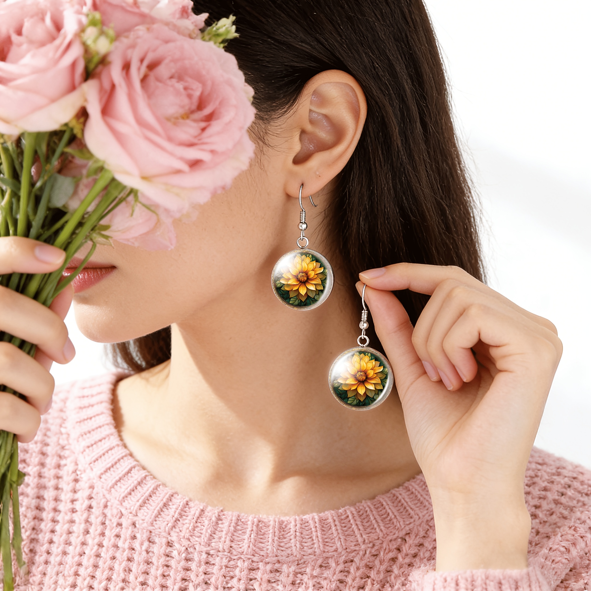 4pcs Blooming Lotus Petals Layered Jewelry Set for Men